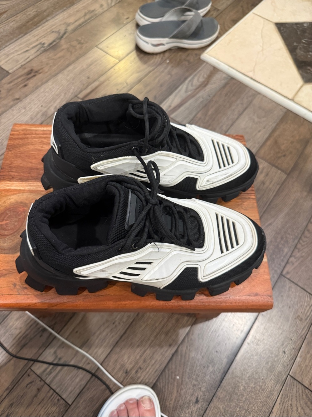 Prada Black and White Men’s Sneakers cloud busters